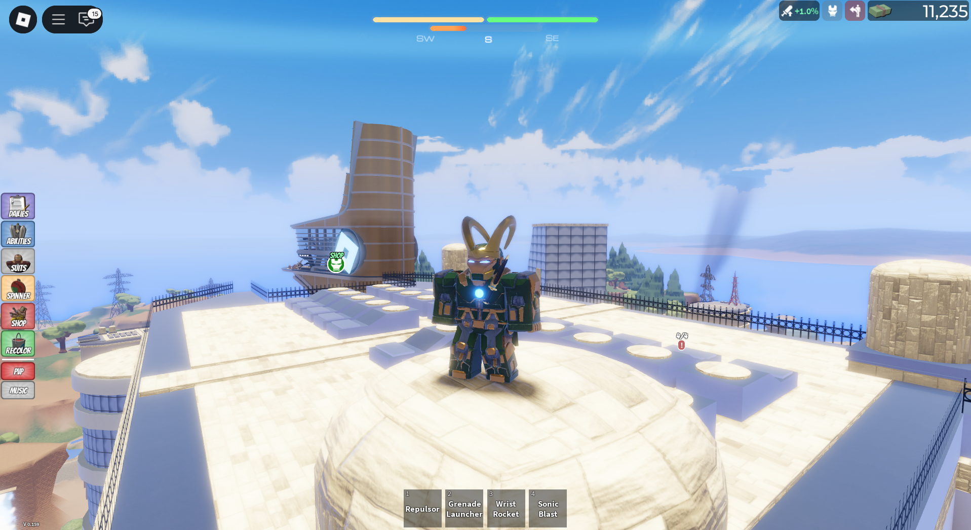One of the Mythic Suits in War Machines (Image via Roblox Corporation)