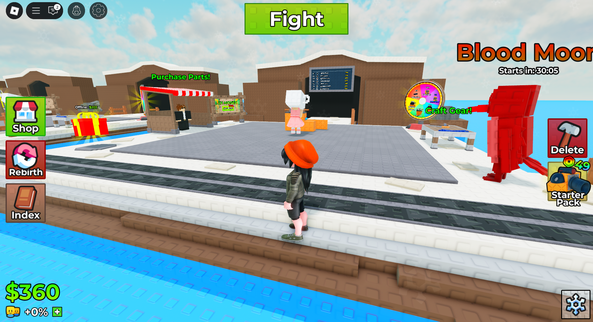 The lobby of Protect the Brainrot (Image via Roblox Corporation)