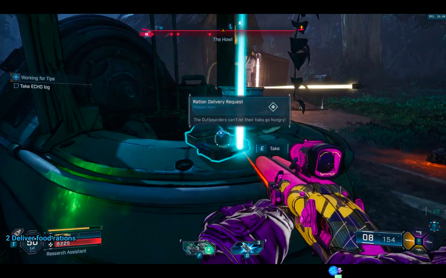 Collect the Echo Log to begin the Working for Tips mission (Image via 2K | ZaFrostPet/YouTube)