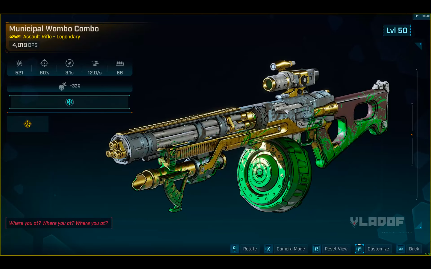 The Wombo Combo Legendary AR in the game (Image via 2K)