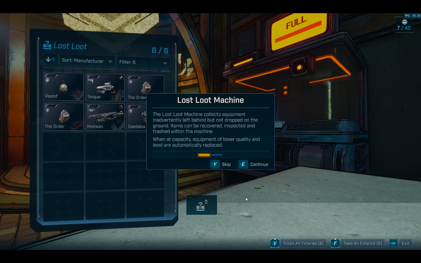 Interface of the Lost Loot Machine (Image via 2K)
