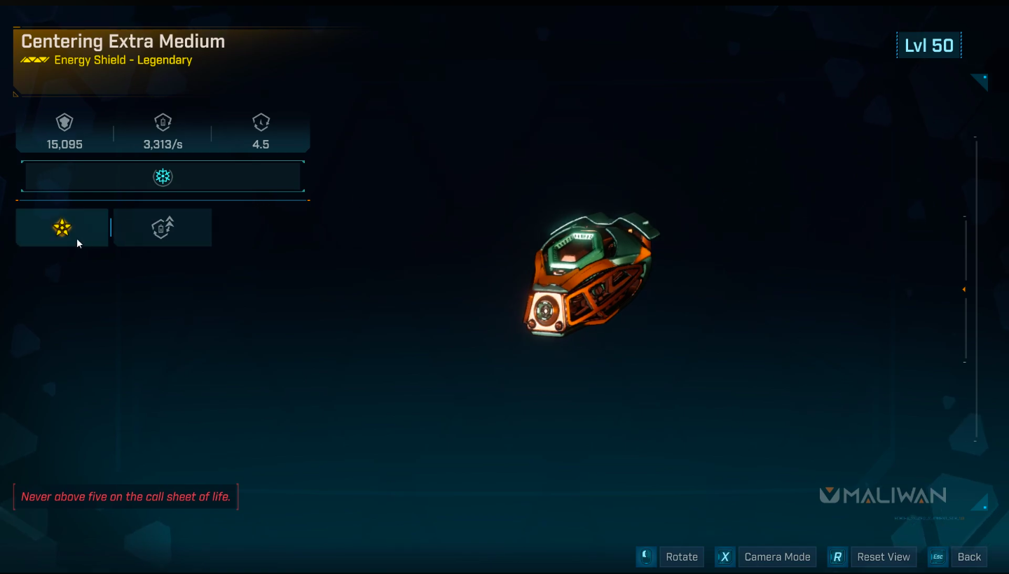 The Extra Medium Legendary Shield in the game (Image via 2K)
