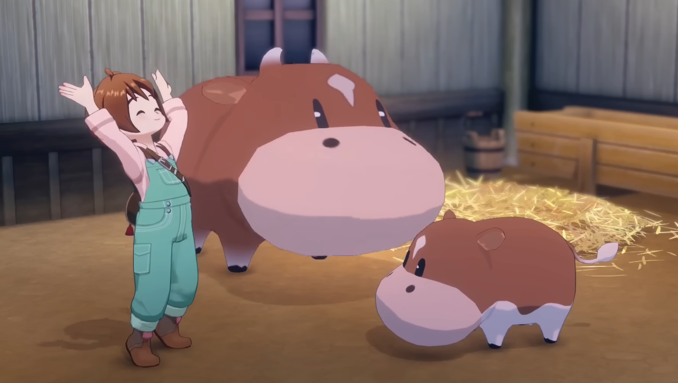 Farm Animals in Story of Seasons Grand Bazaar (Image via XSEED Games)