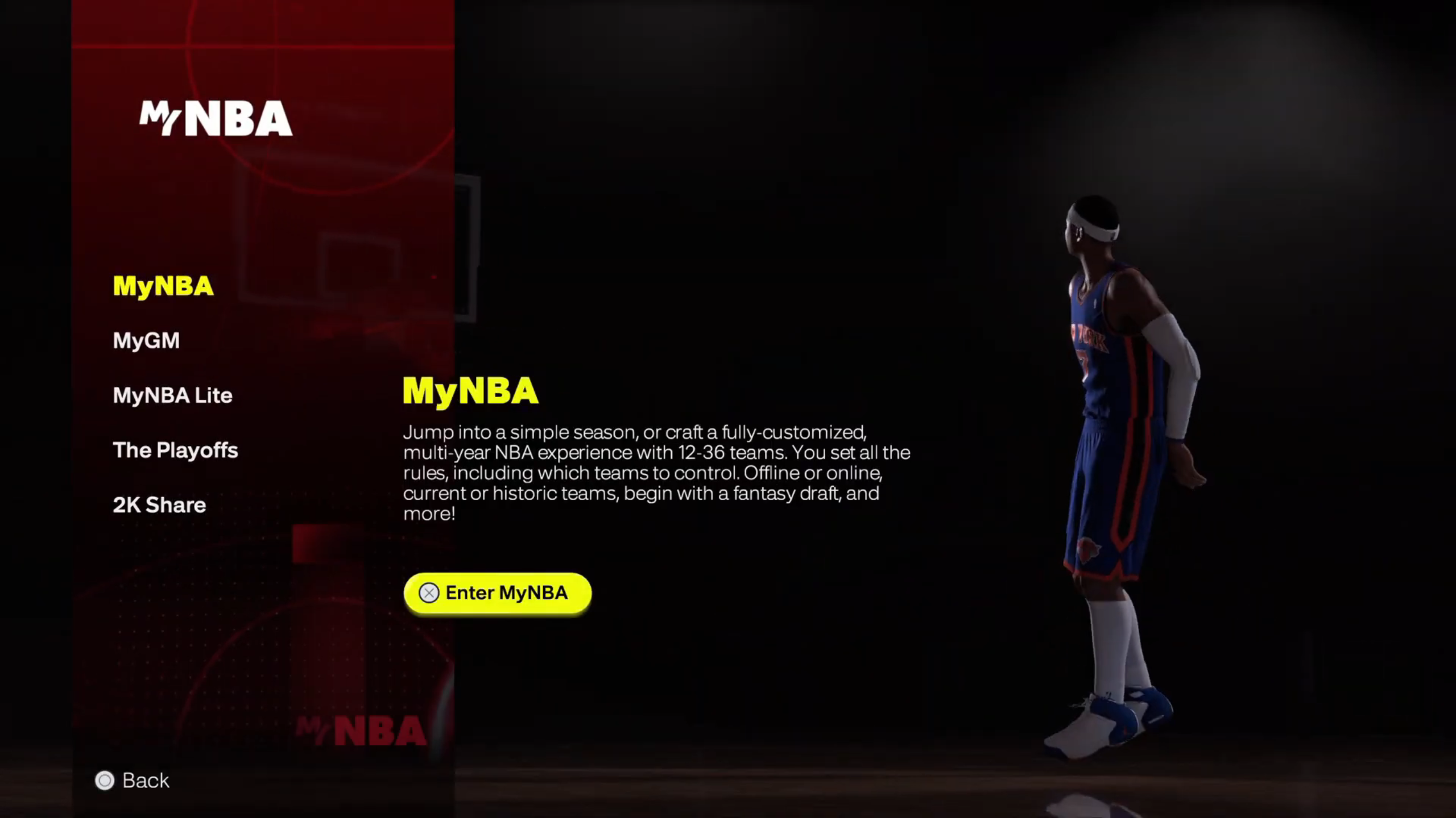 How to begin the MyNBA in NBA 2K26 (Image via 2K Games)