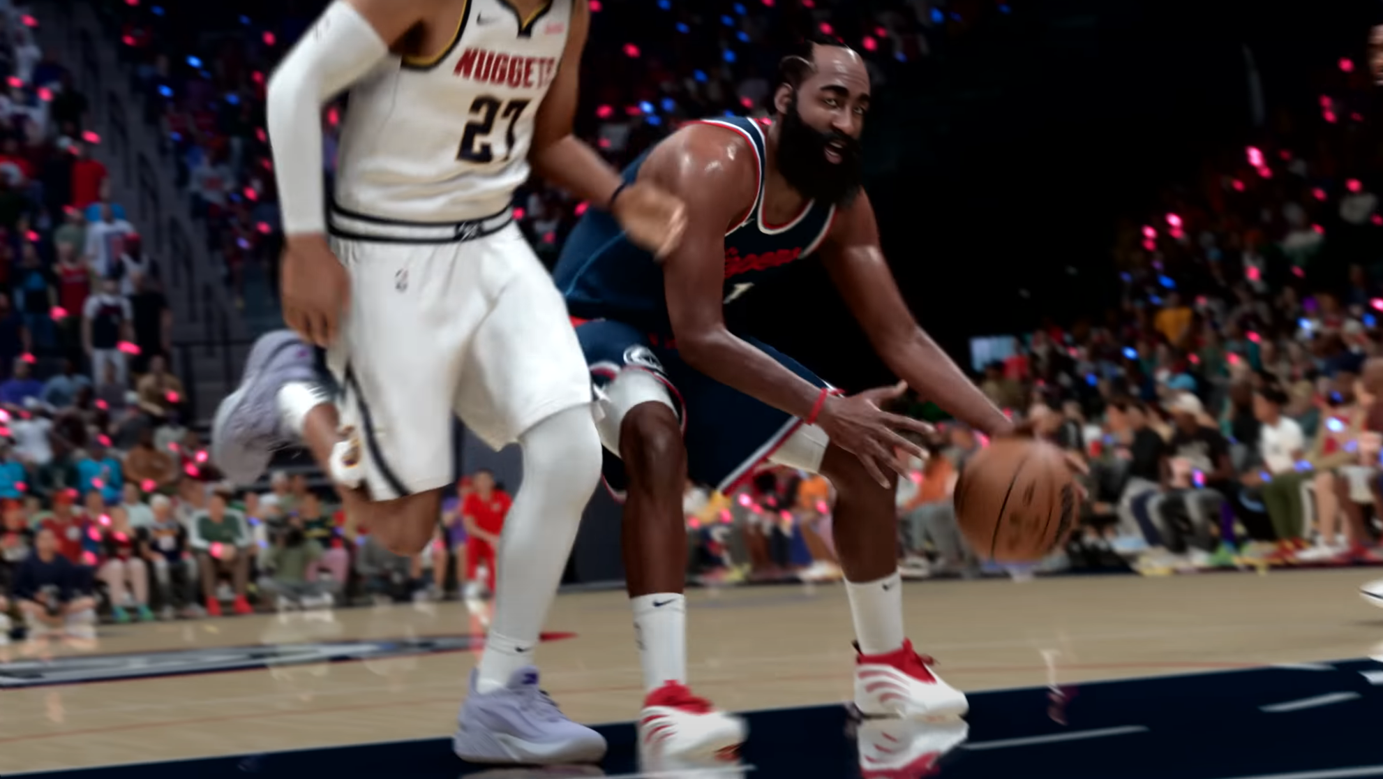 Stepback Dribble Animation in NBA 2K26 (Image via 2K Games)