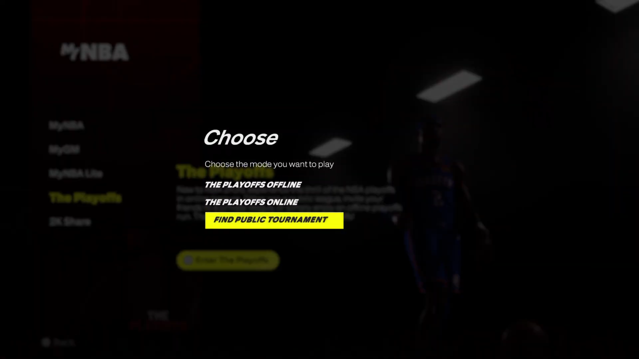 Steps to begin 'The Playoffs' tournament in NBA 2K26 (Image via 2K Games)