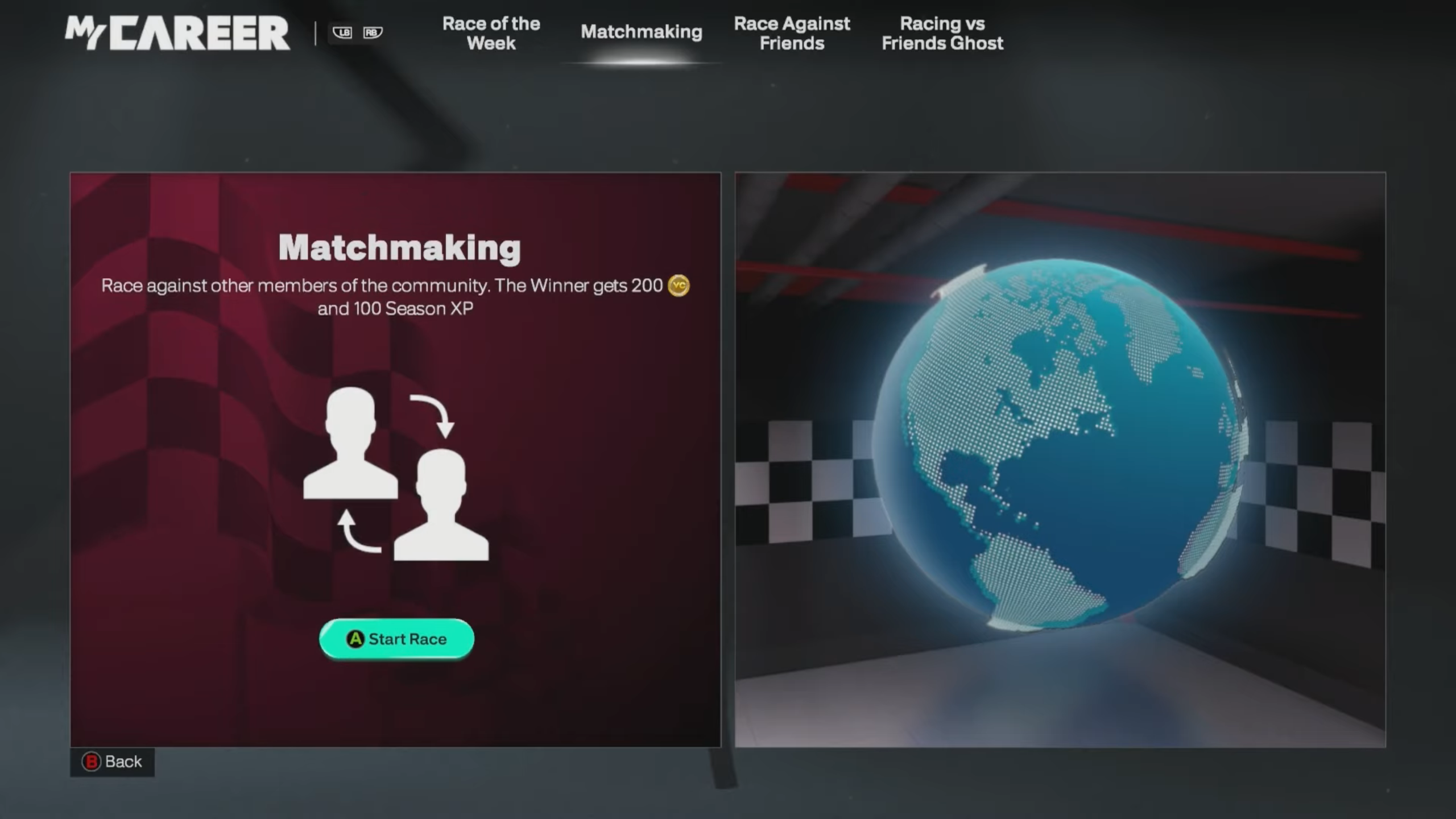 Matchmake with racers from across the world (Image via 2K Games)