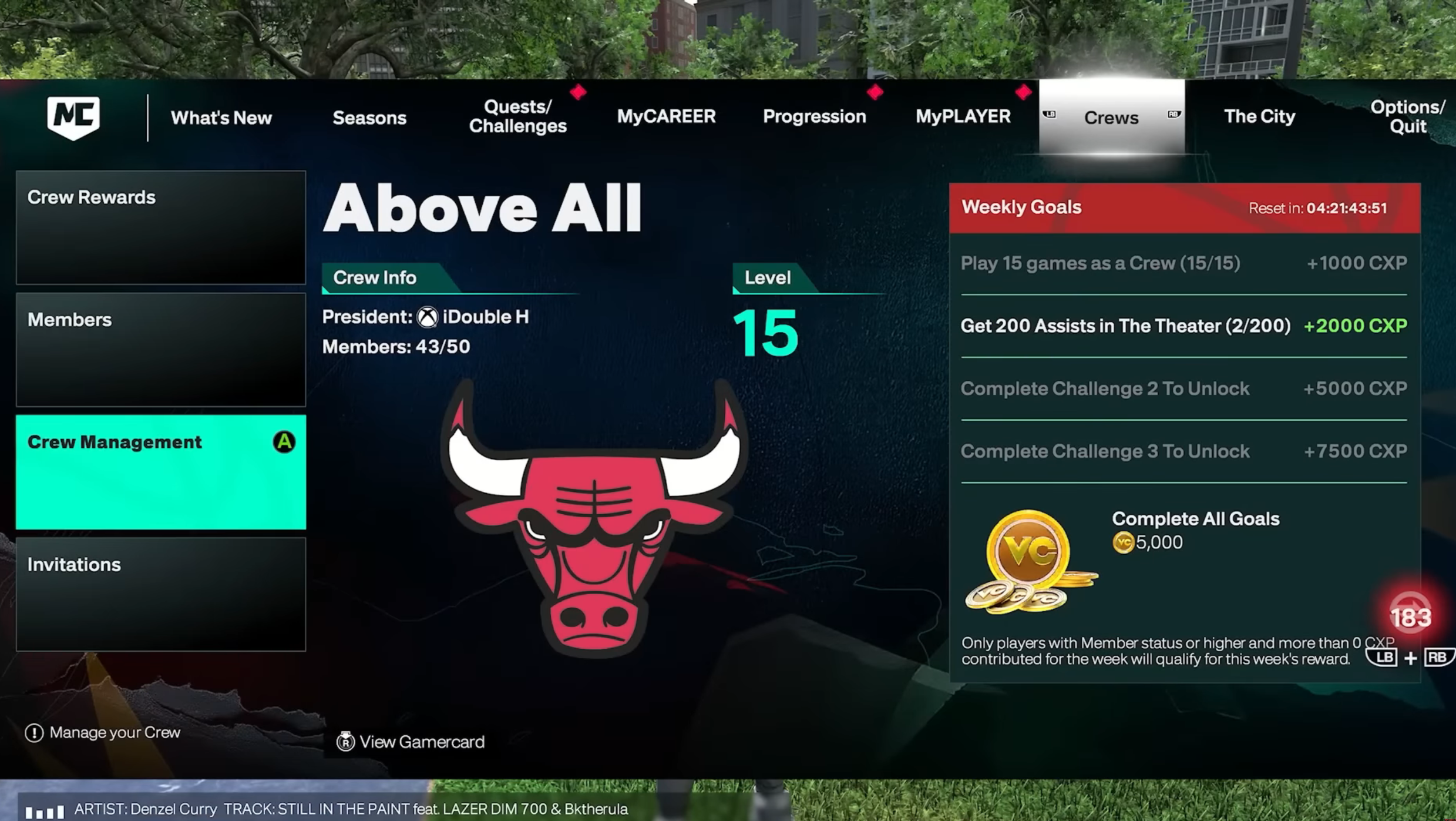 Crews daily, weekly, or lifetime challenges (Image via 2K Games)