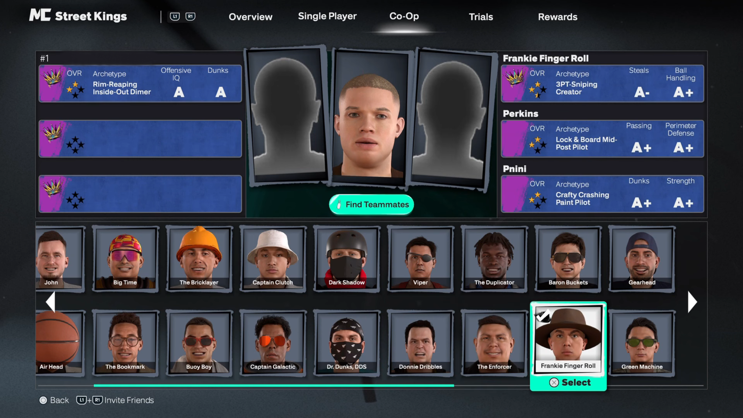 Select your teammates and opponents (Image via 2K Games)