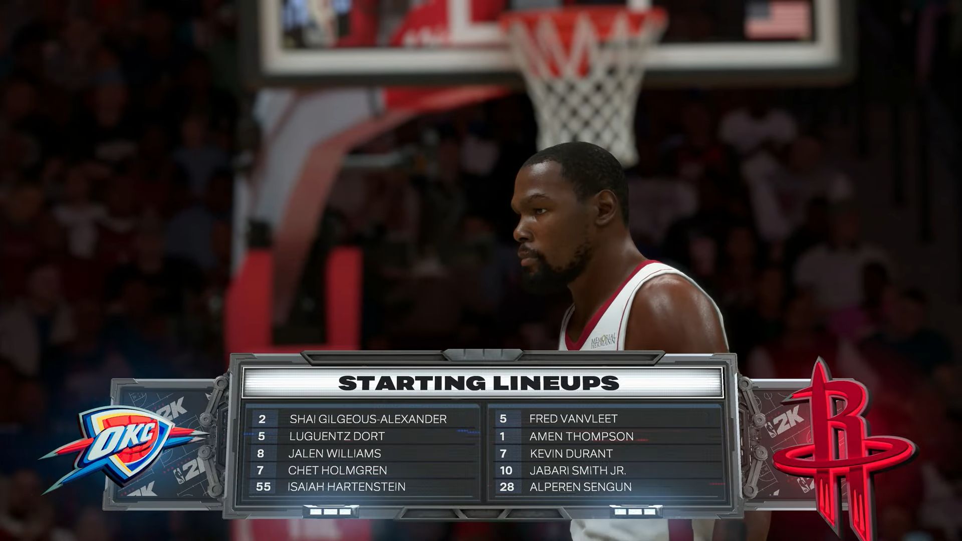 Kevin Durant playing for Houston Rockets