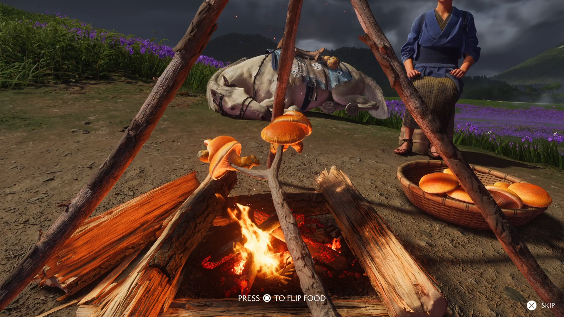 Cooking in Ghost of Yotei [Source: Sucker Punch]