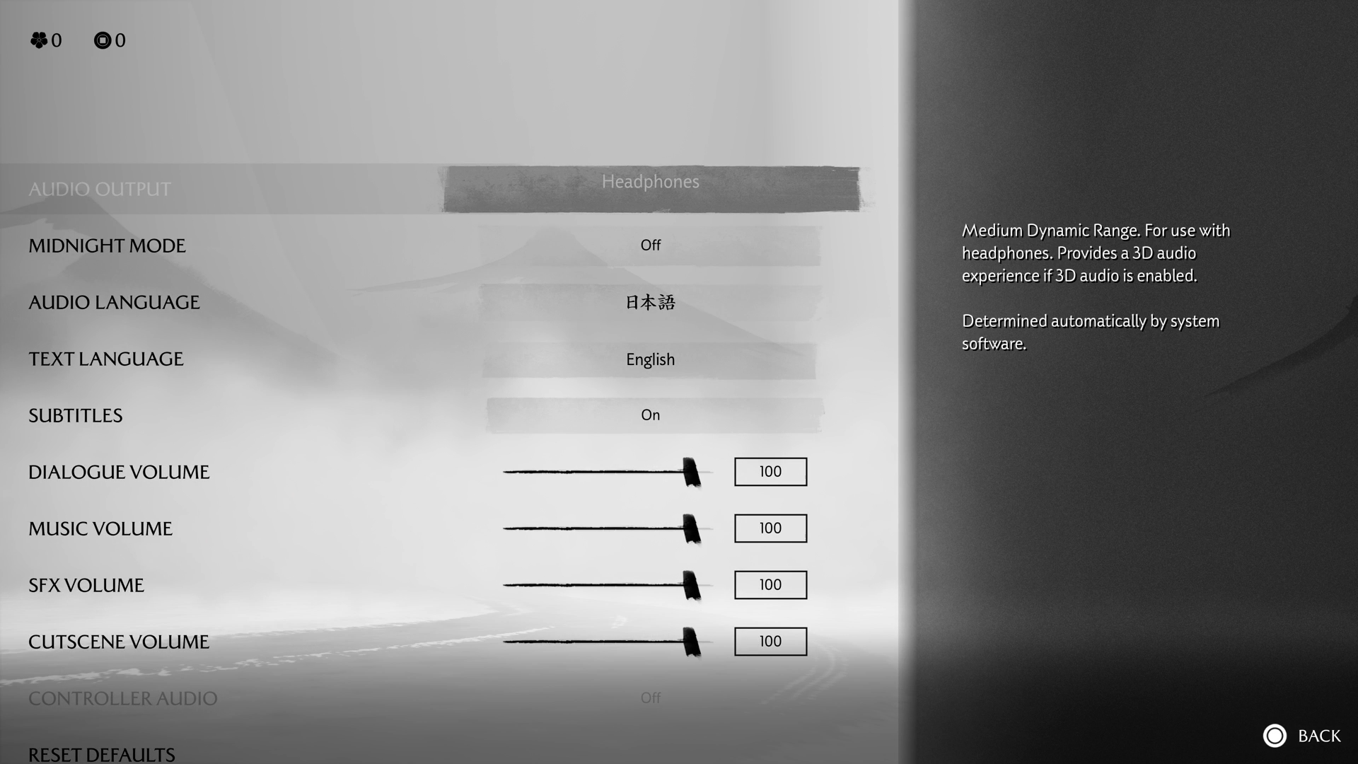 Ghost of Yotei settings [Source: Deltias Gaming/Sucker Punch]