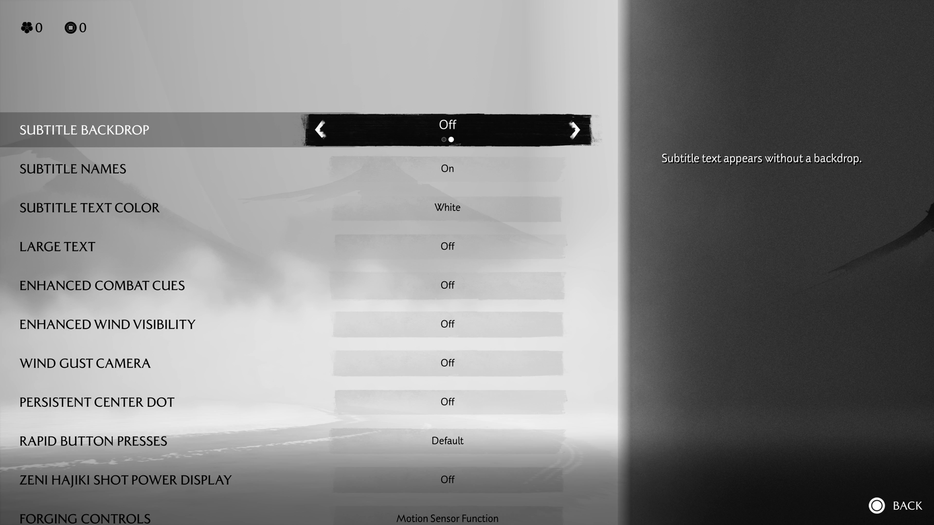 Ghost of Yotei settings [Source: Deltias Gaming/Sucker Punch]