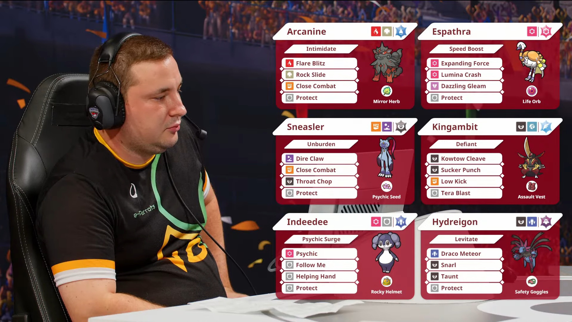Davide Carrer's VGC team (Image via TPC)