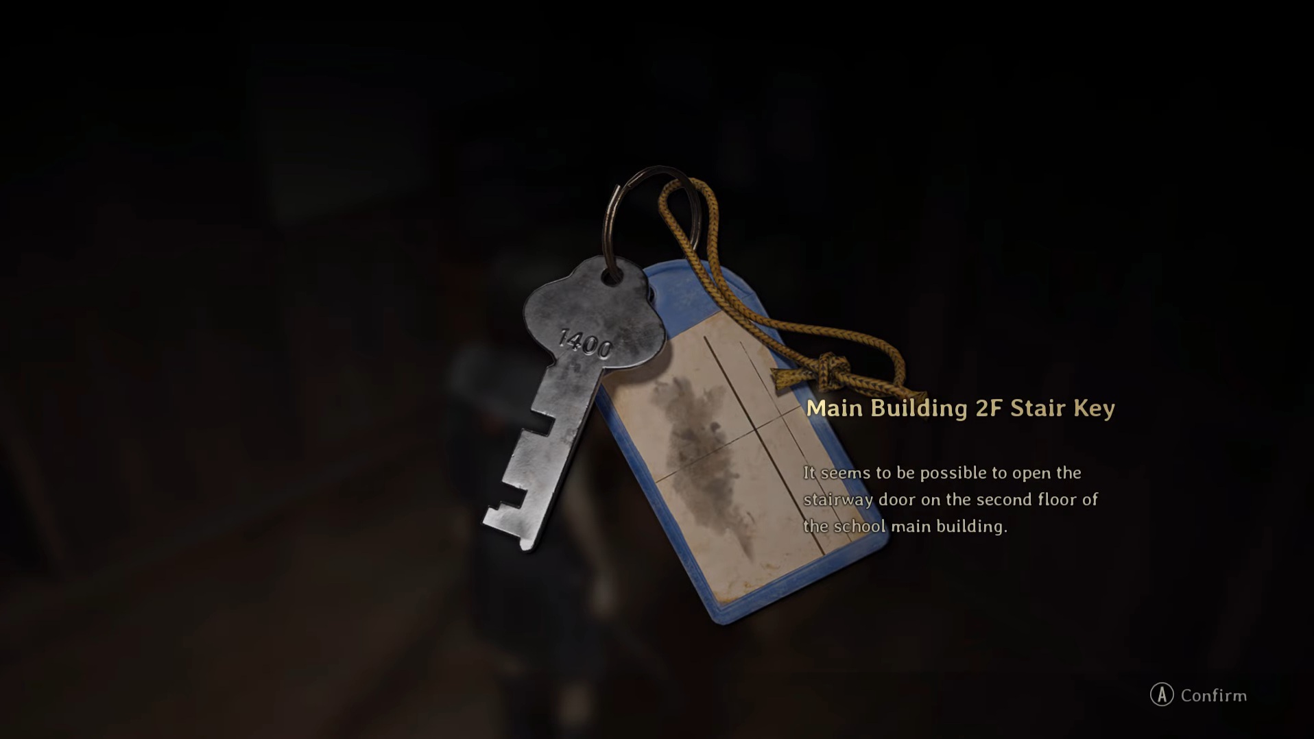 Main Building 2F Stair Key (Image via Konami and @Gamerpillar)