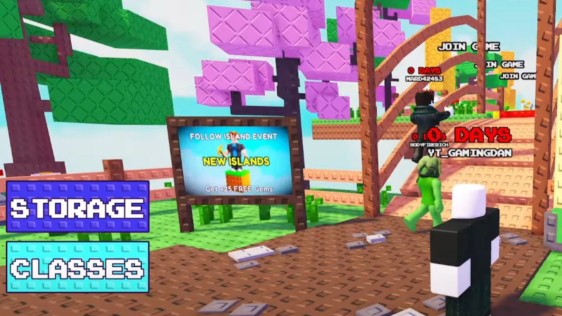 Select Classes from the Lobby