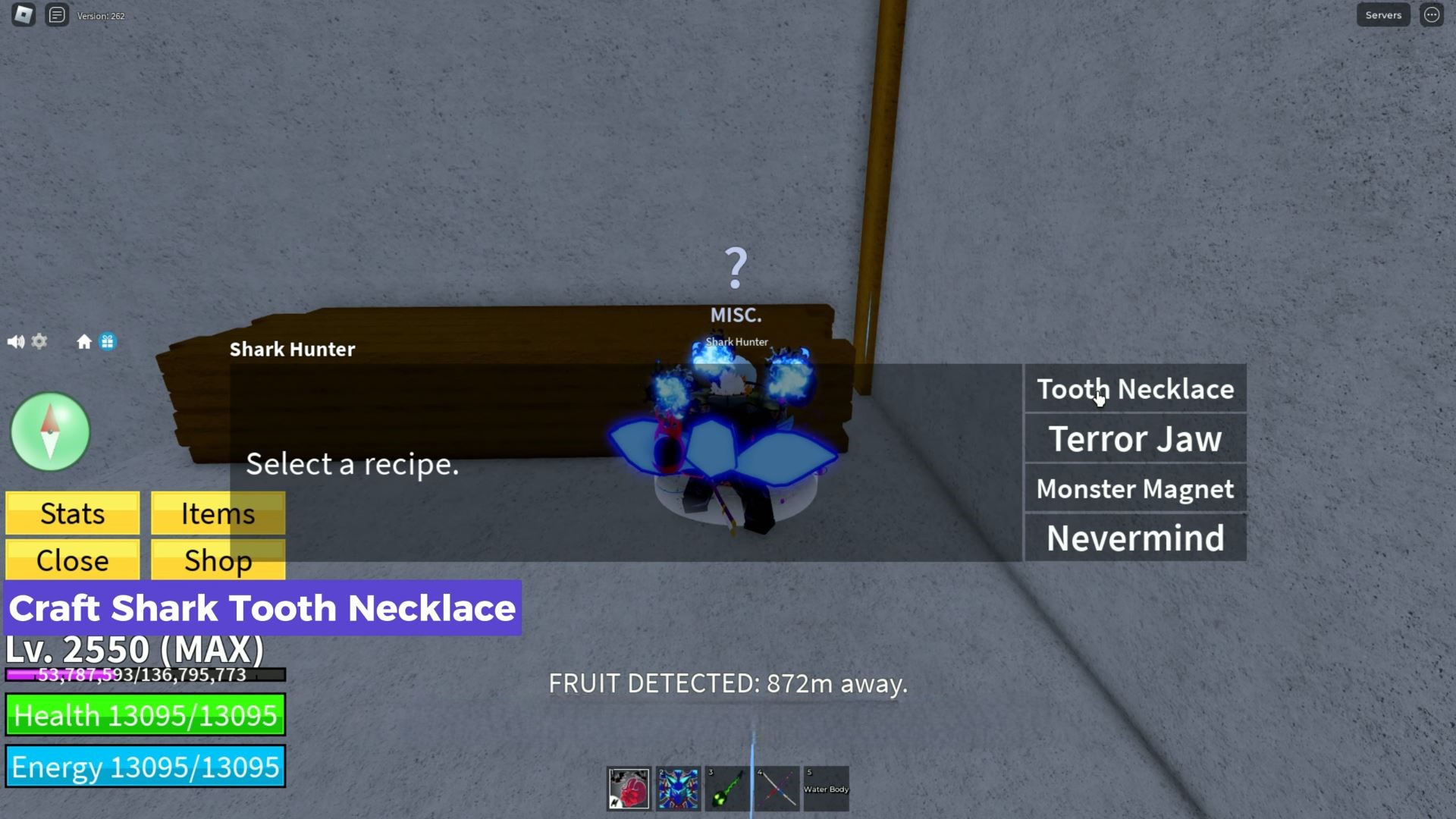 Shark Hunter NPC (Image via Roblox Corporation)