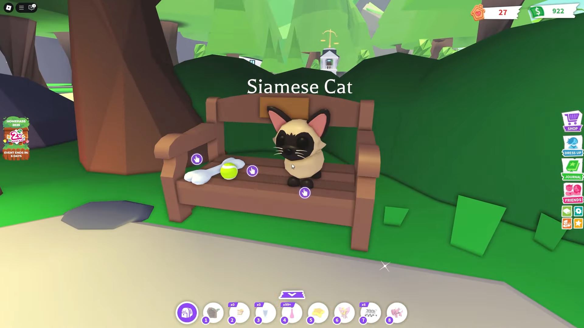 Siamese Cat in Adopt Me (Image via Roblox Corporation)