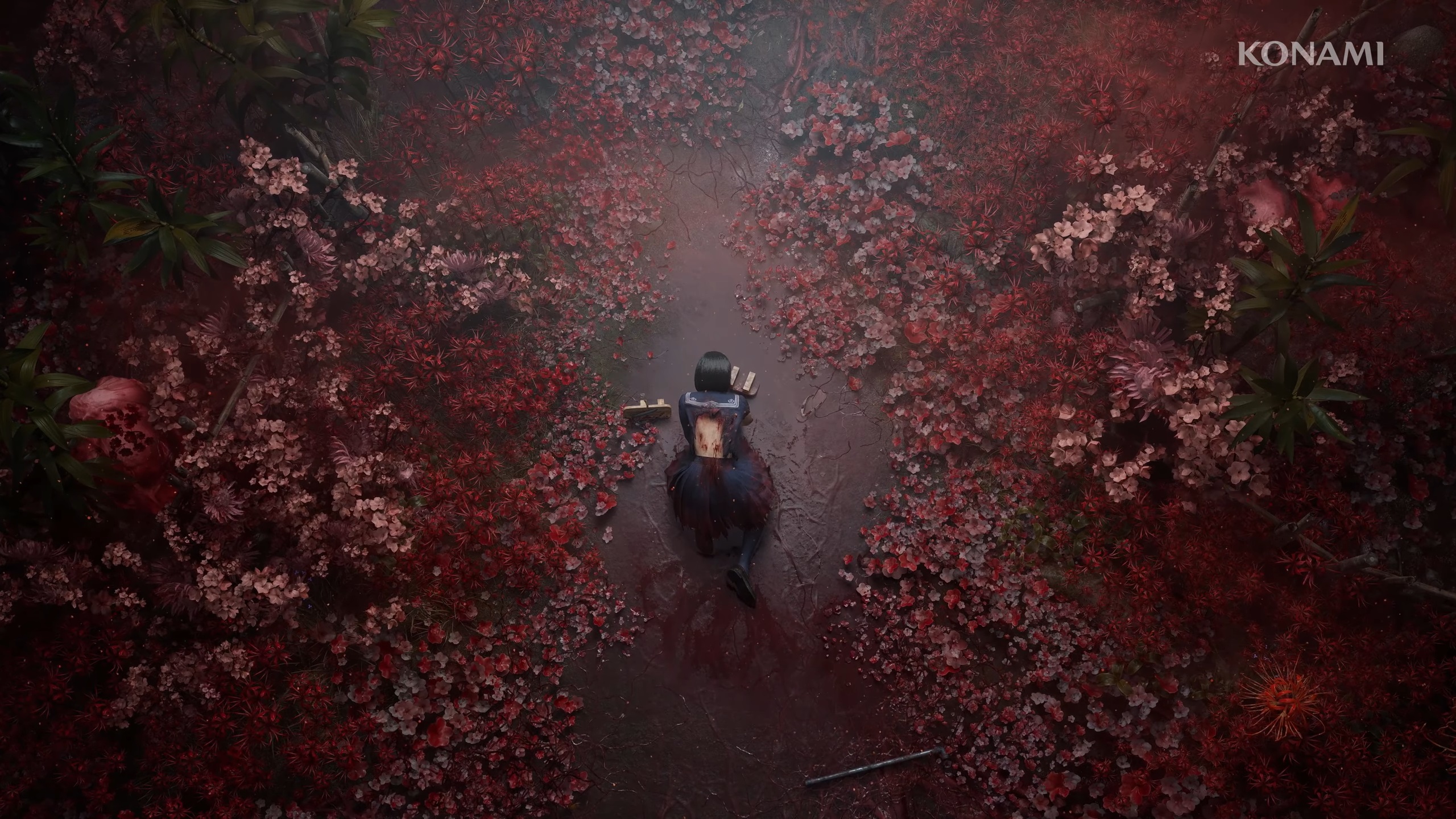 Picture of Hinako in a Red Spider Lily-infested area