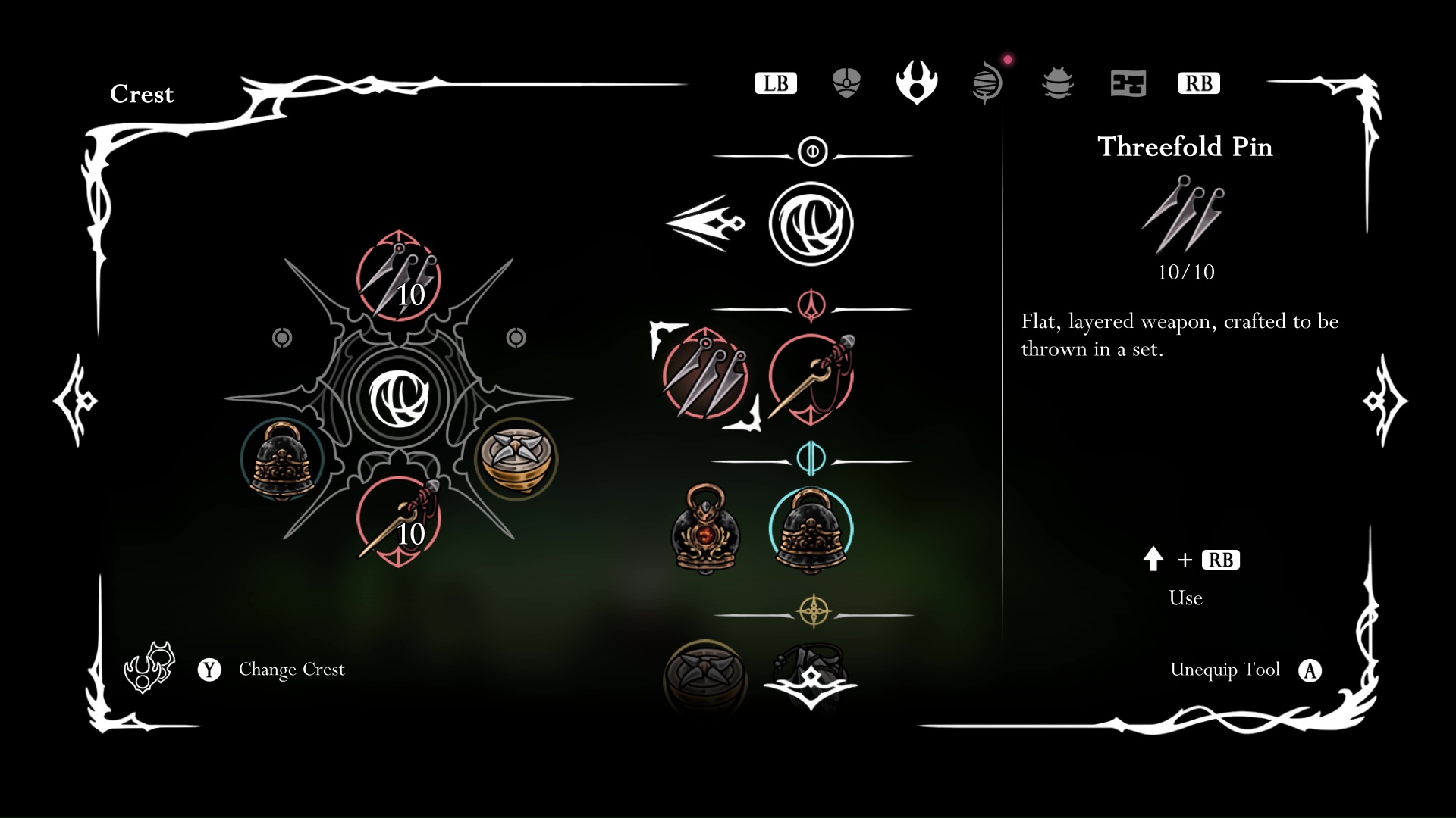 Threefold pin is the best tool to pair with this best early-game build in Hollow Knight Silksong.