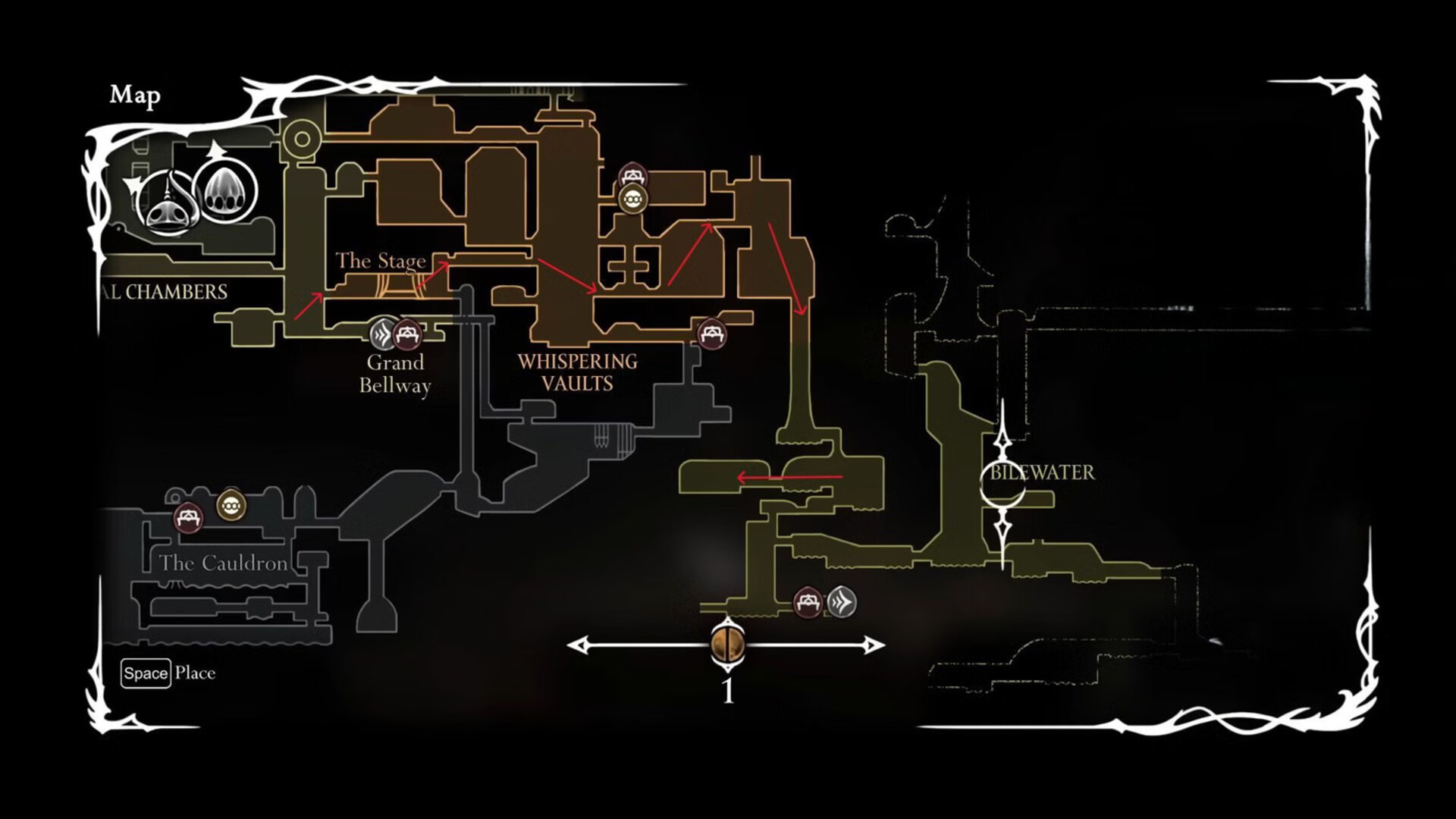 Twisted Bud map location in Hollow Knight Silksong.