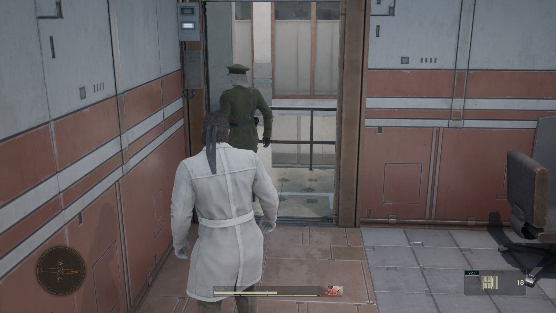 Raikov patrols the area (Source: Konami)