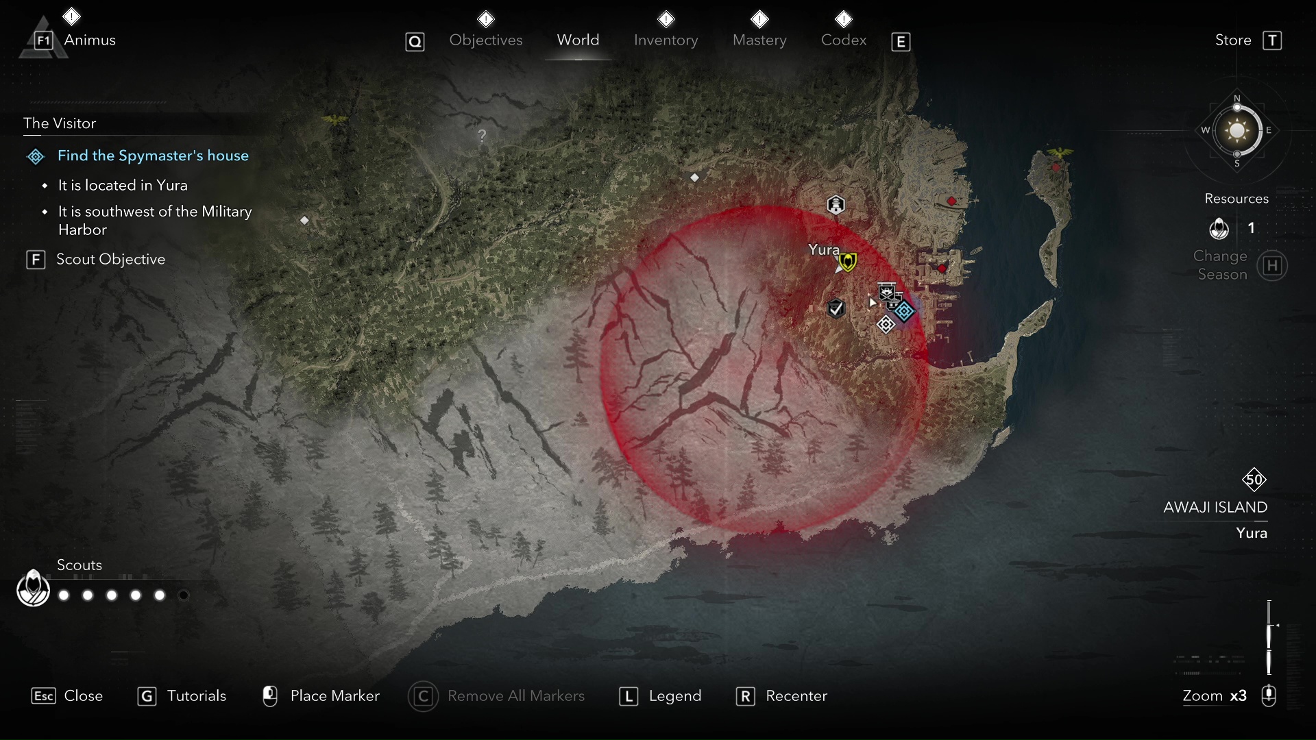 Using scouts while Yasuhira is alive makes enemies in the area more vigilant in Assassin's Creed Shadows Claws of Awaji DLC.