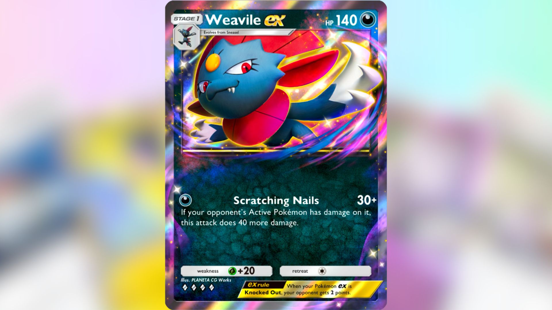 Weavile ex (Image via TPC)
