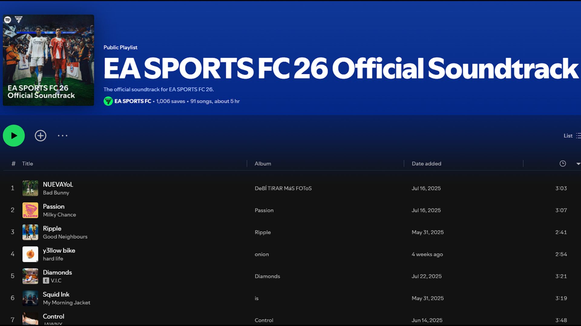 Where To Check the Full Playlist of EA FC 26