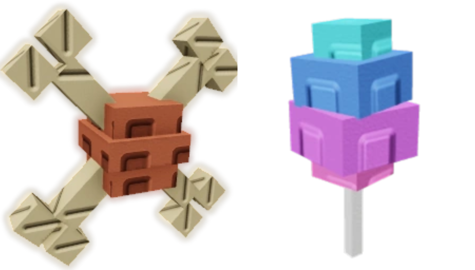 Comparing Bone Blossom and Candy Blossom (Image via The Garden Game | Roblox)