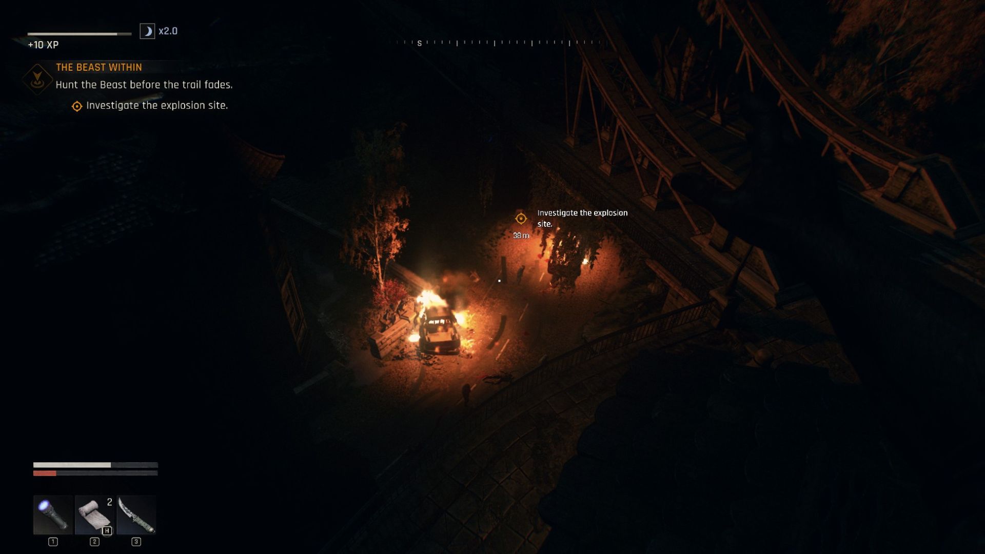 Investigate the explosion site (Source: Techland)