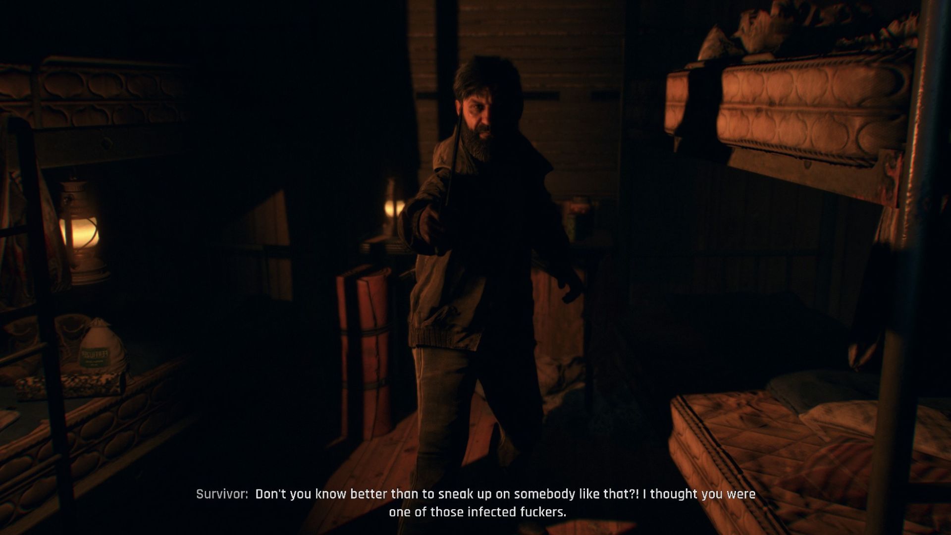 Talk to the survivor inside the cabin (Source: Techland)