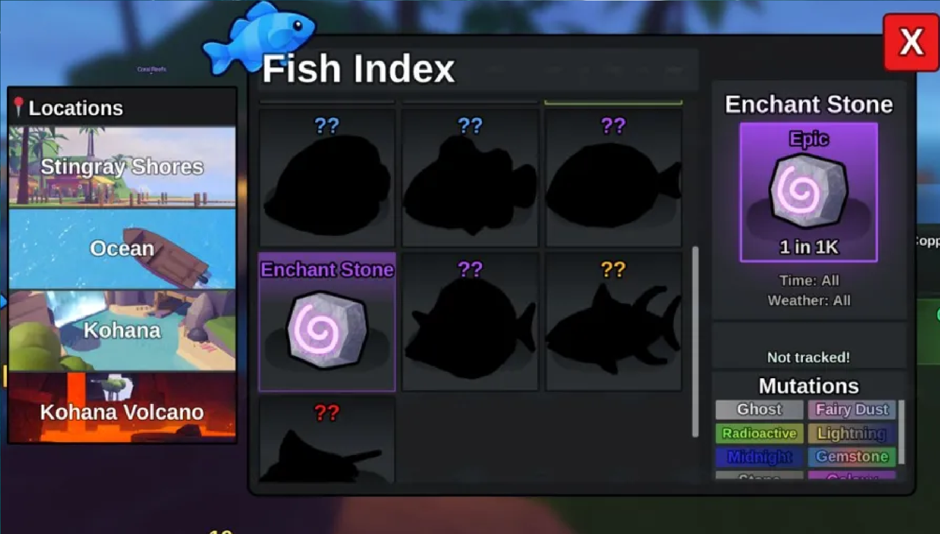 Use Enchant Stones to enchant your rods (Image via Fish Atelier | Roblox)
