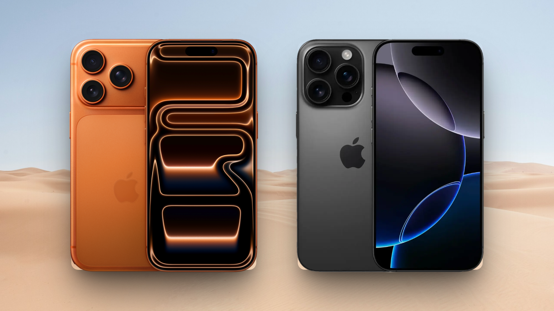 An image of iPhone 17 Pro and iPhone 16 Pro