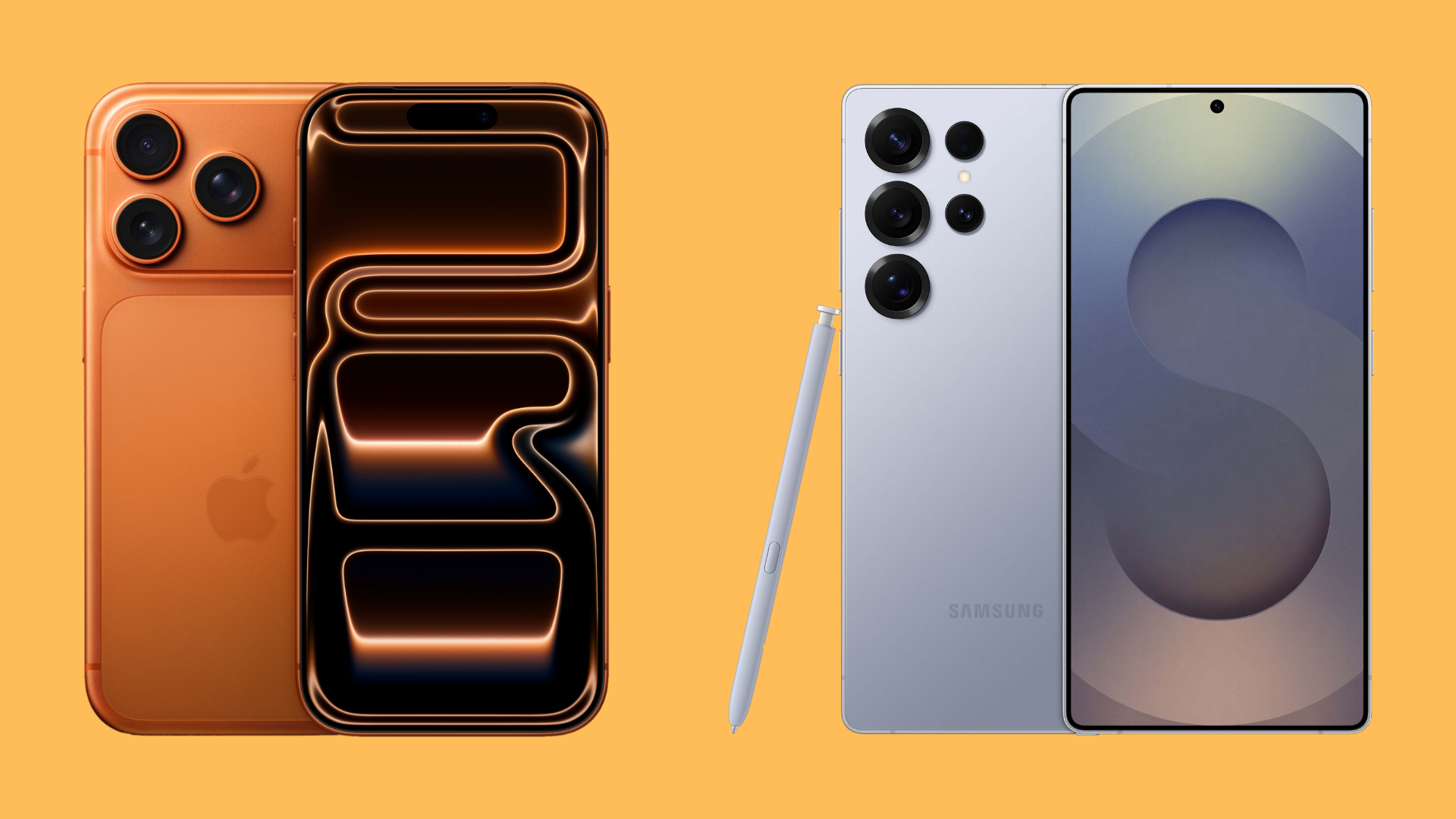 An image of iPhone 17 Pro and Samsung Galaxy S25 Ultra