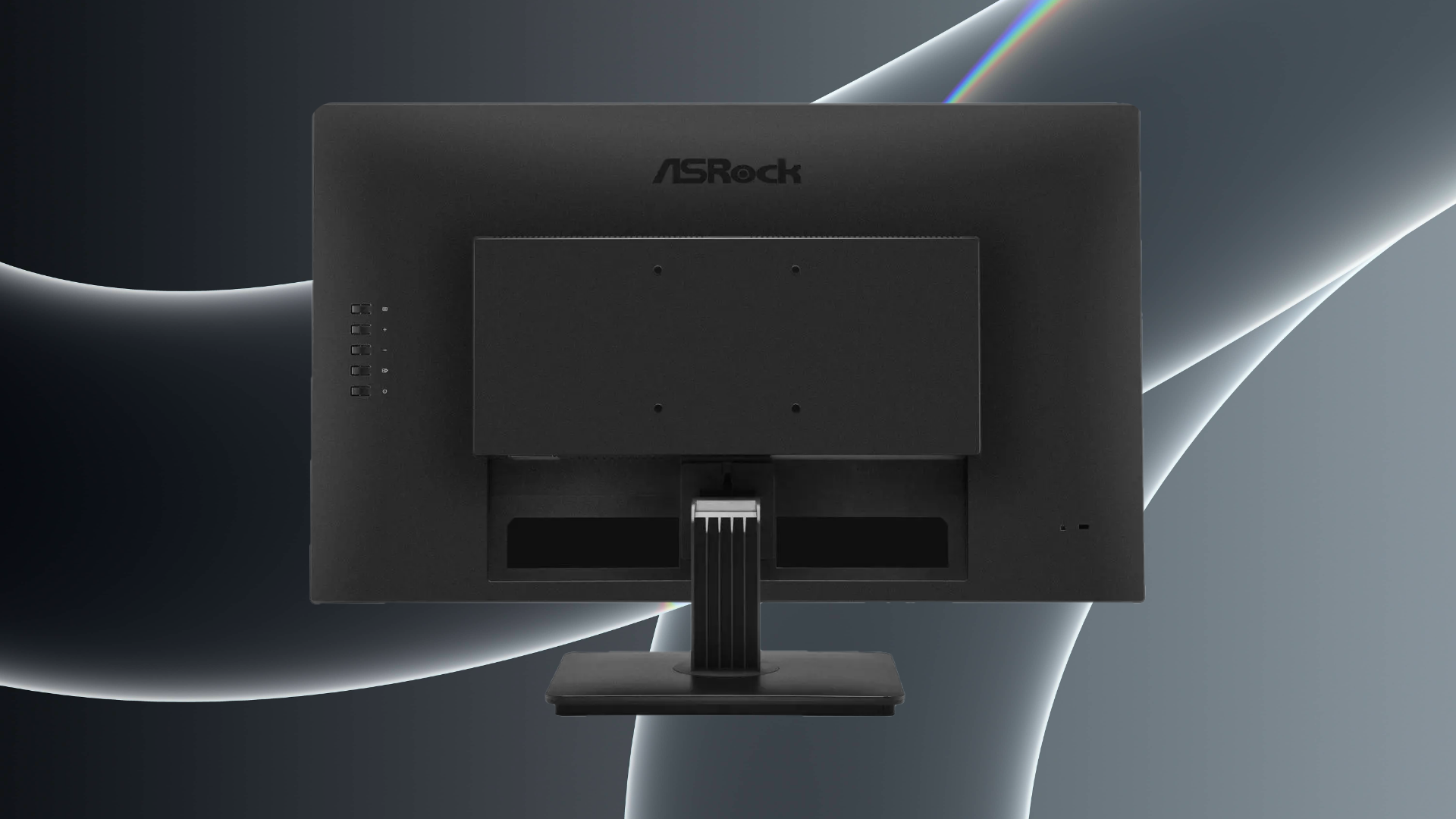 An image of ASRock Phantom Gaming 180 Hz gaming monitor (rear)