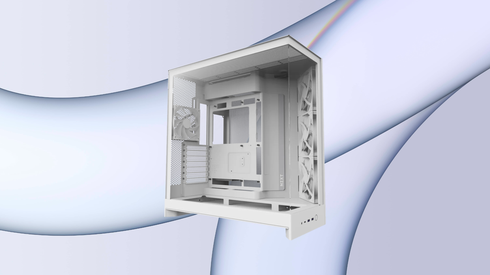 An image of NZXT H9 Flow PC case (white)