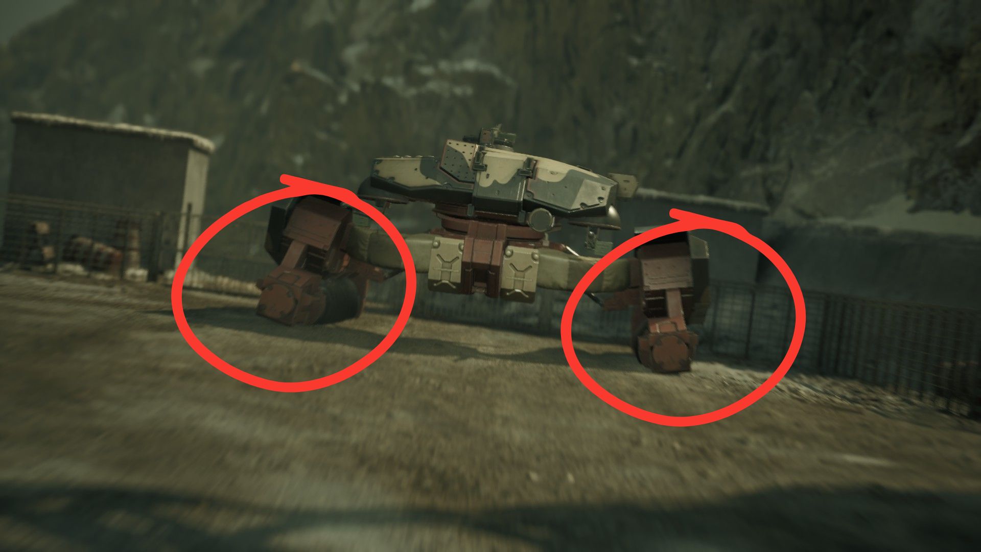 Aim for the wheels (Source: Konami)