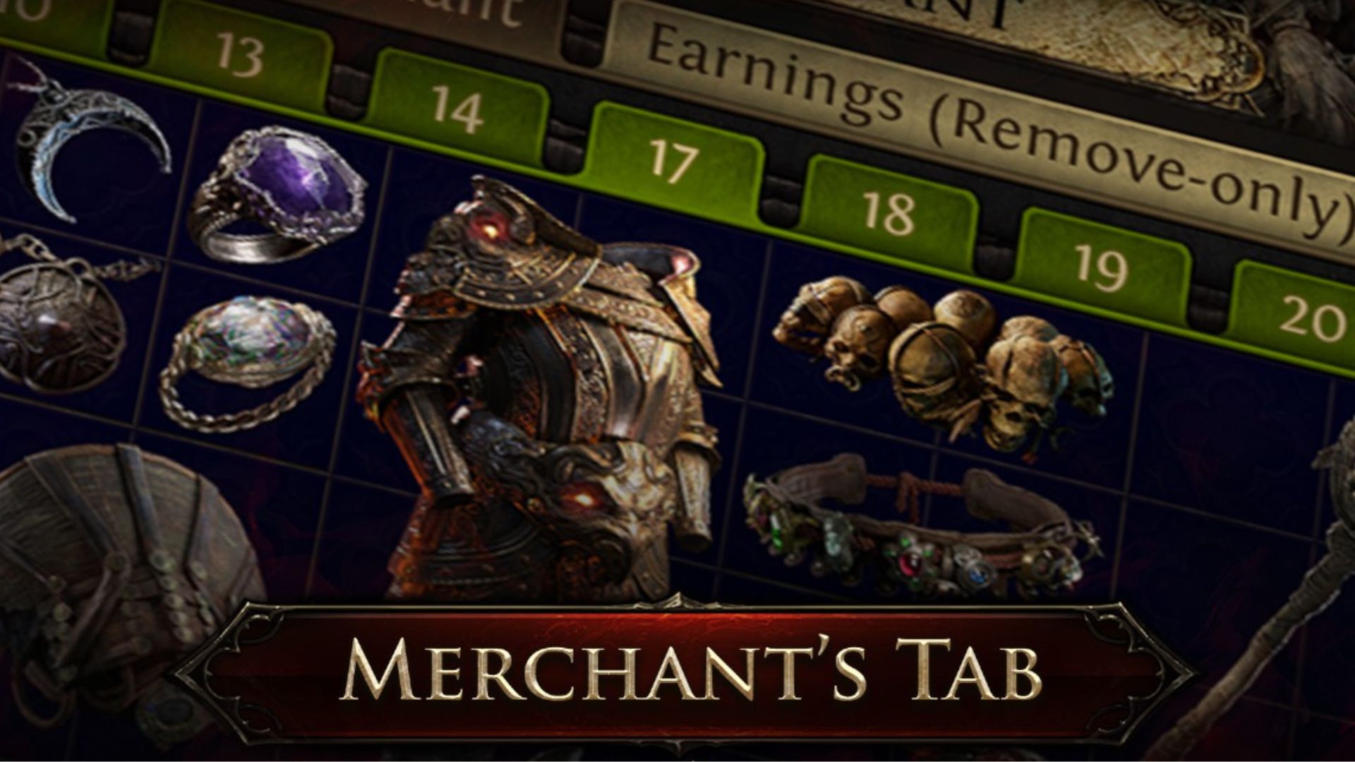 The Merchant Tab allows you to trade directly in-game (Source: Grinding Gear Games)