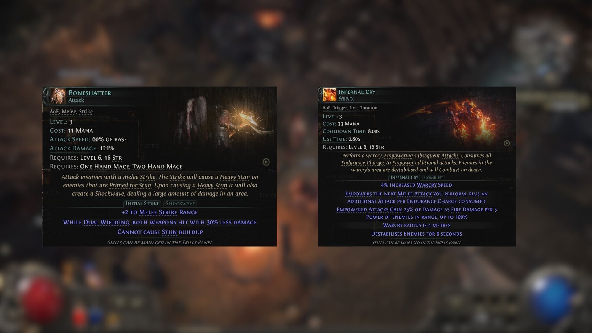 Some of the skills you'll need for this build (Source: Grinding Gear Games)