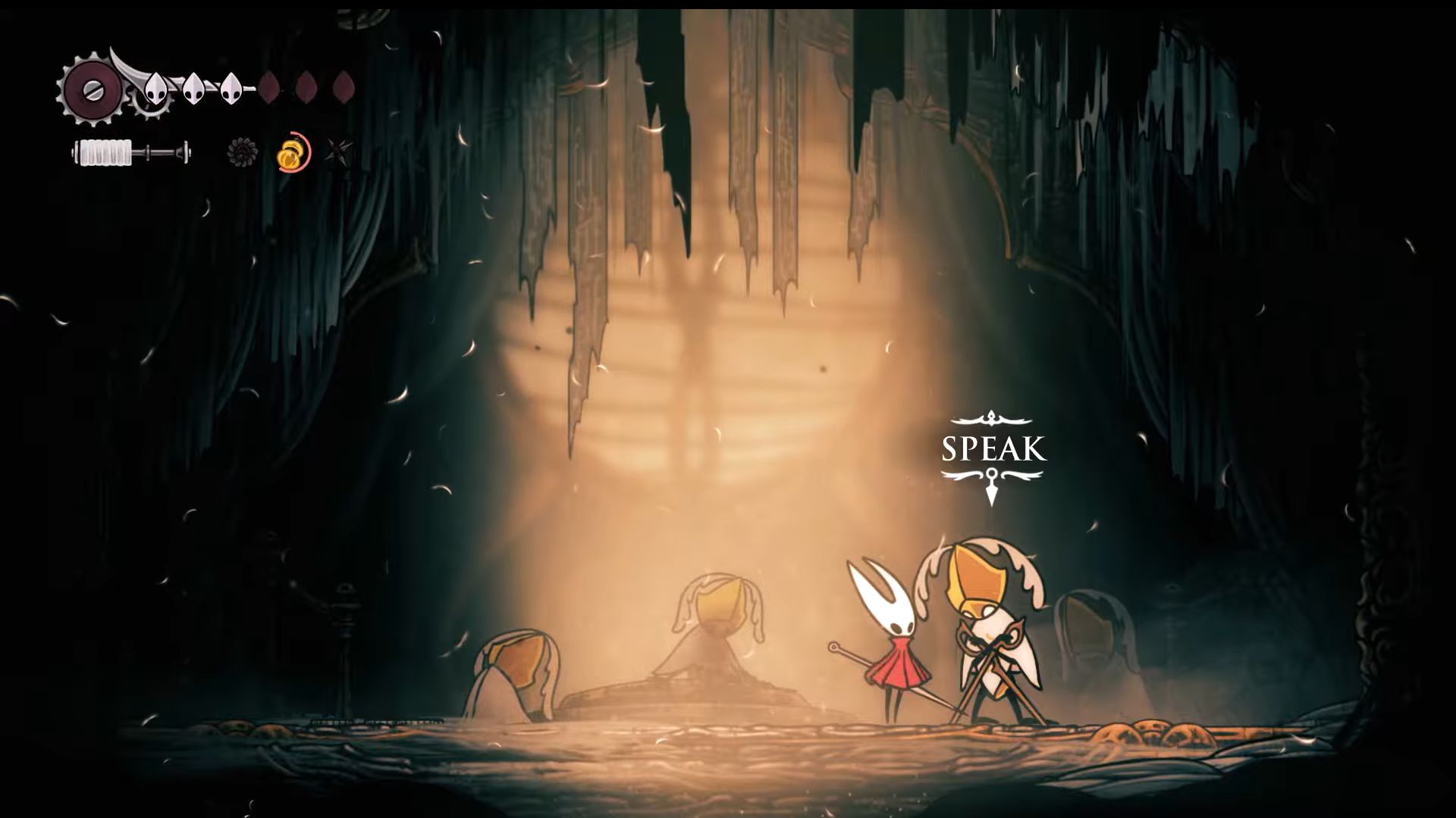 This boss fight is not that difficult, and it doesn’t have that strong a collection of fight patterns (Image via Team Cherry)