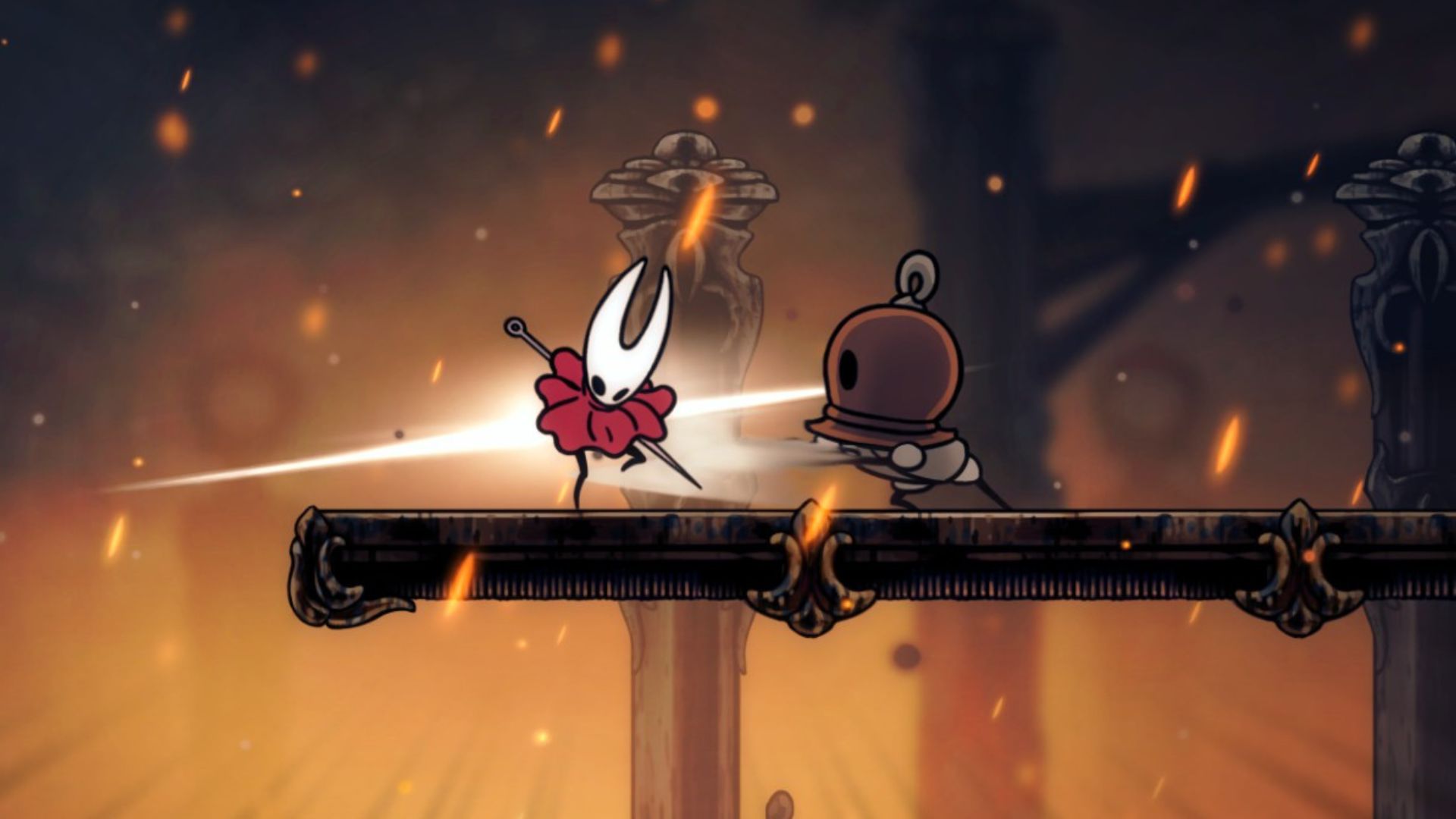 Parrying is a strong defensive technique (Source: Team Cherry)