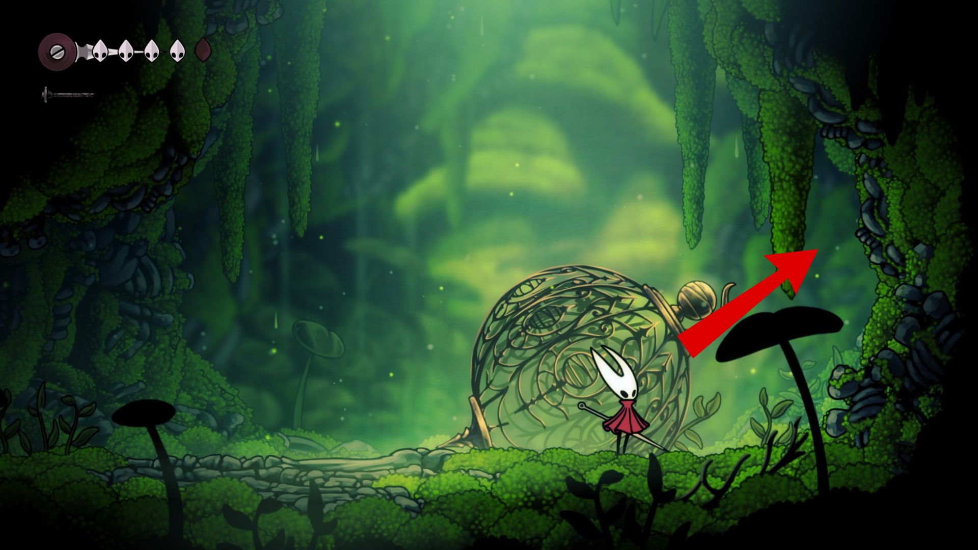 Go in this direction (Source: Team Cherry)