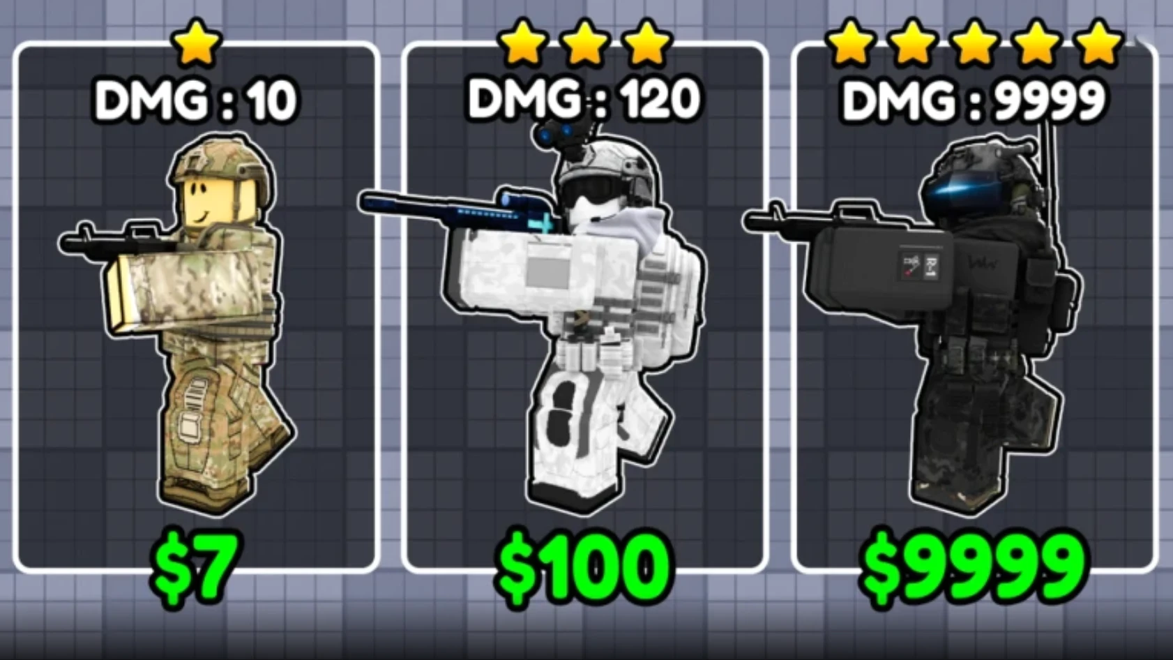 All the codes in Merge Soldiers (Image via Roblox Corporation)