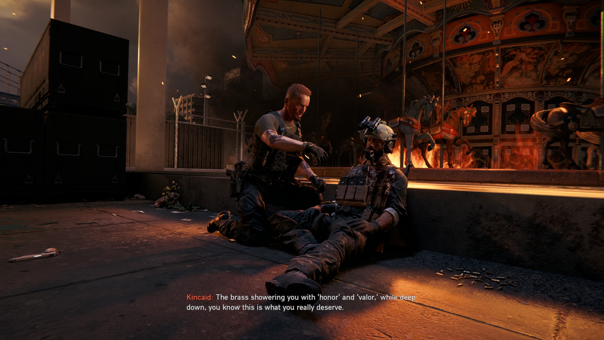 Kincaid catches you at the end of the mission (Source: Electronic Arts)