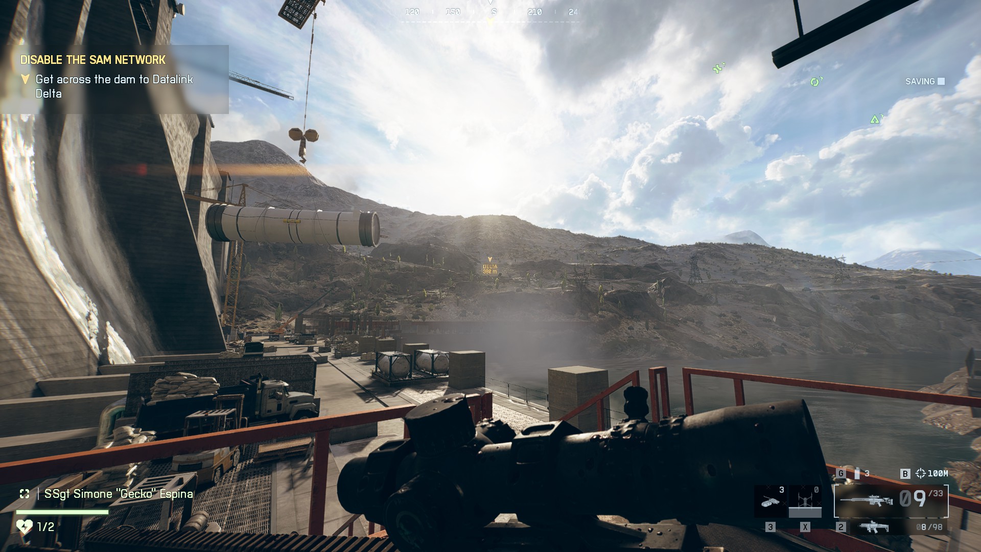 The last Datalink is across the dam (Source: Electronic Arts)