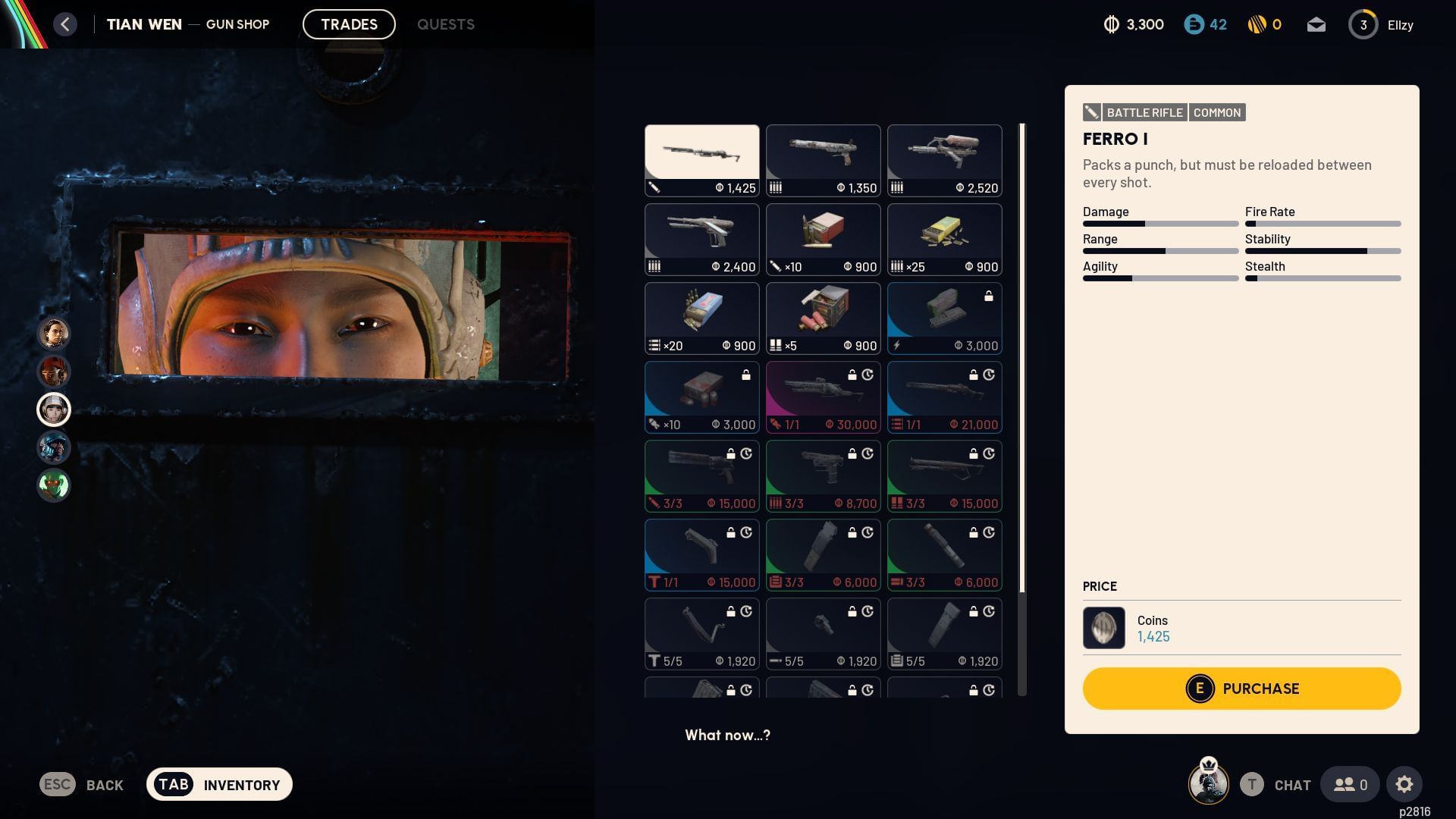 Tian Wen crafts guns in Arc Raiders (Source: Embark Studios)