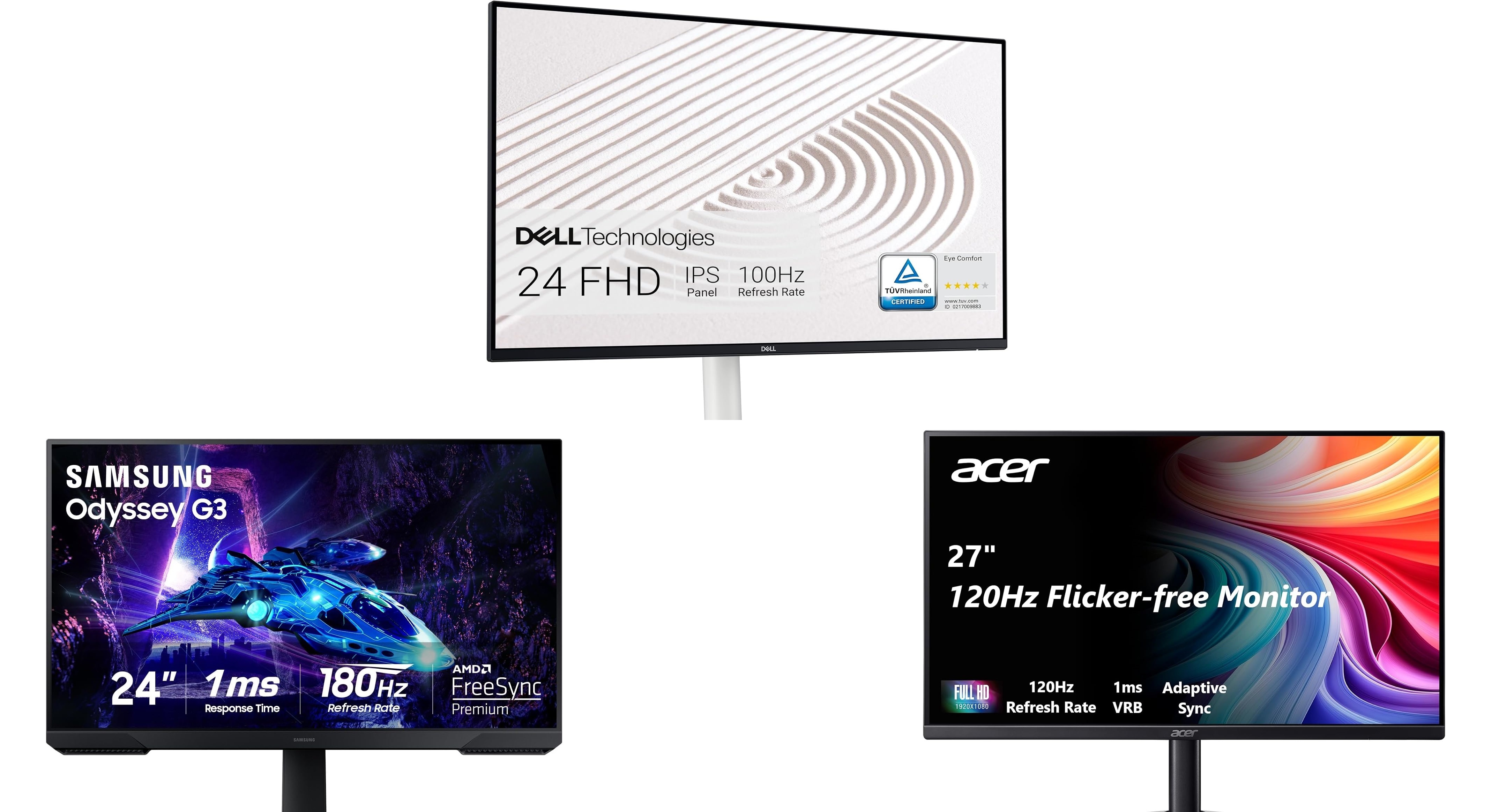 Picture of a collection of 1080p monitors