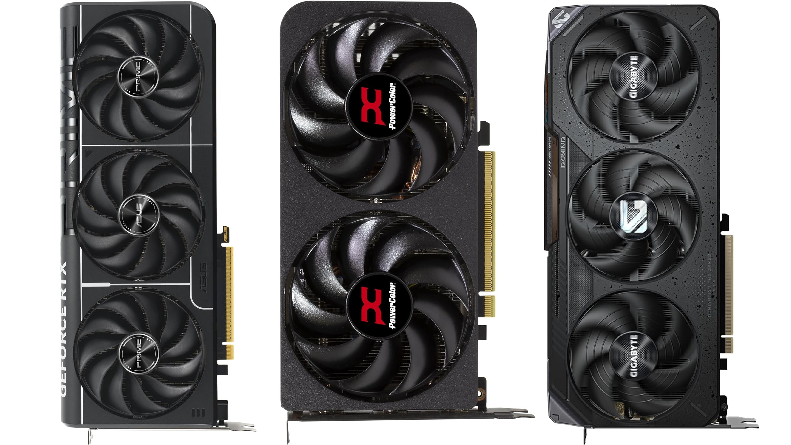 Picture of a collection of GPUs