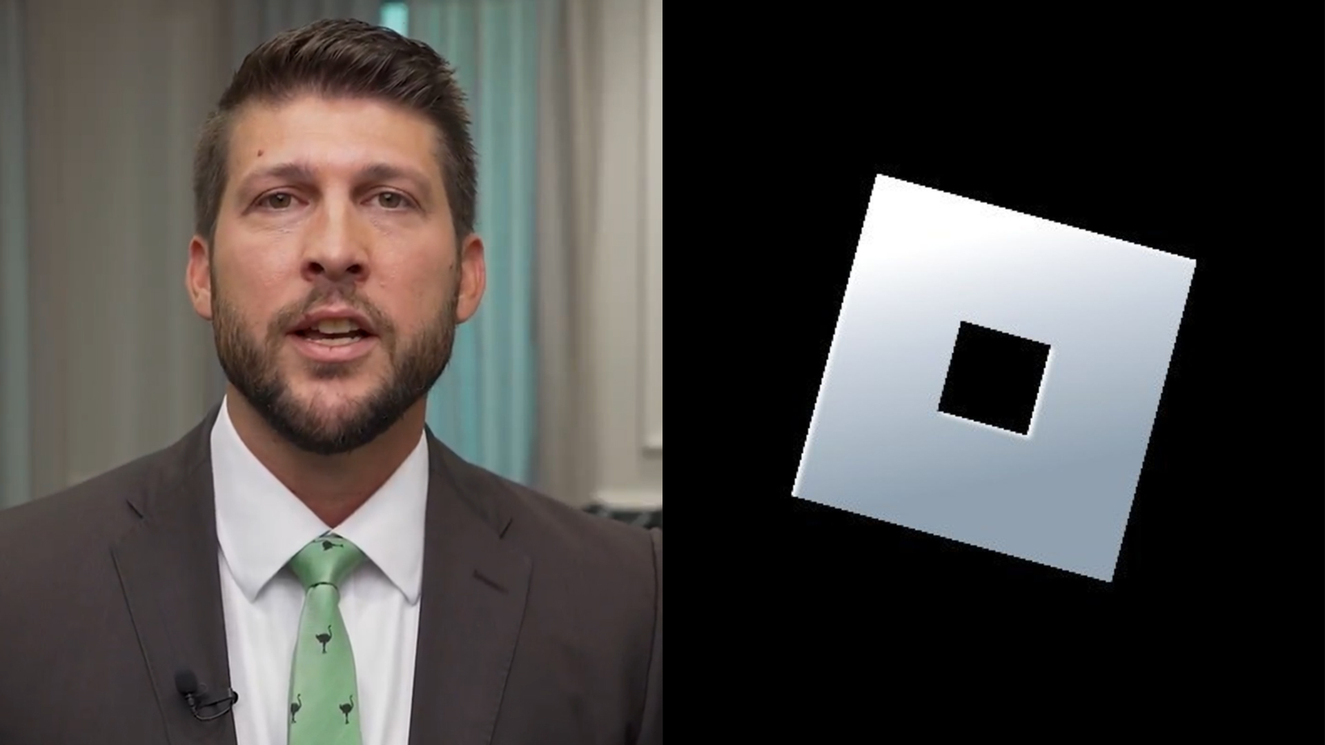 James Uthmeier is launching a criminal investigation into Roblox (Image via X/@JamesUthmeier | Roblox Corporation)